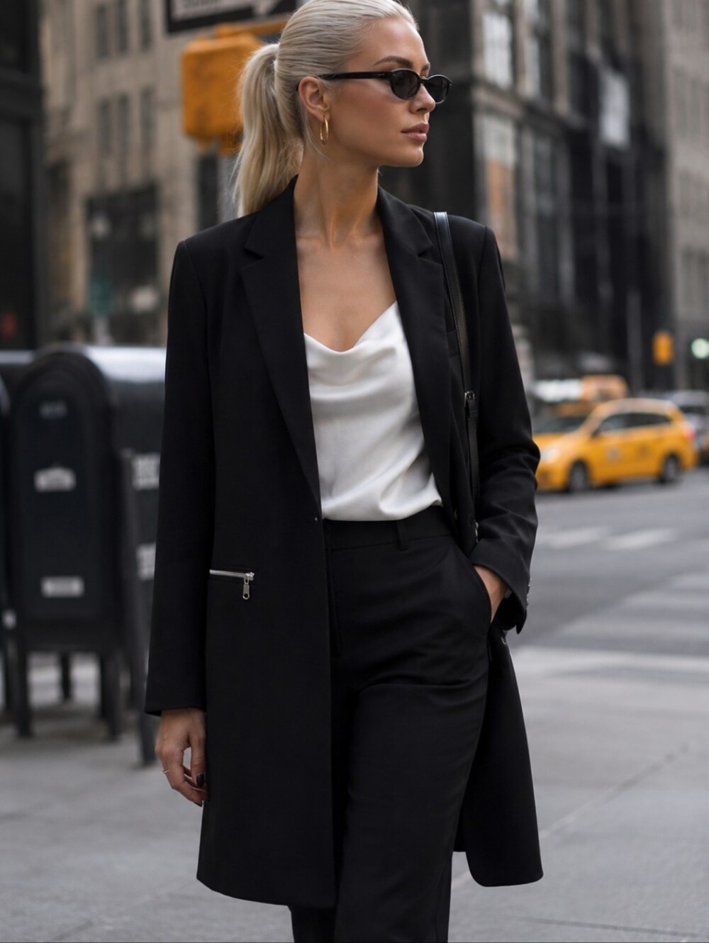 Chico's Long Knit Black Blazer Cool Girl Minamalist Capsule Sz XS Chico's 0